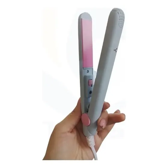 Plancha Para El Cabello Pelo Lacio Risado 160 C° Alaciadora Color Celeste
