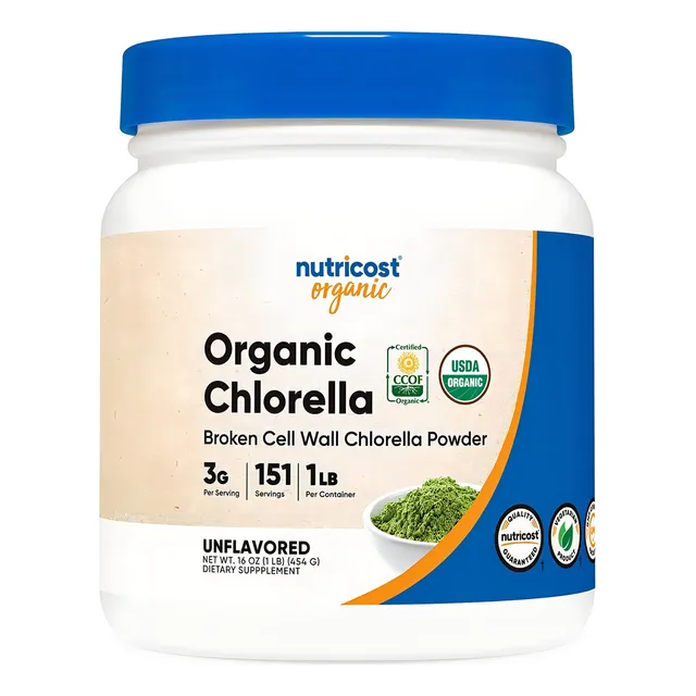 Nutricost Organic Chlorella 151 Servings 454g Sabor Sin Sabor