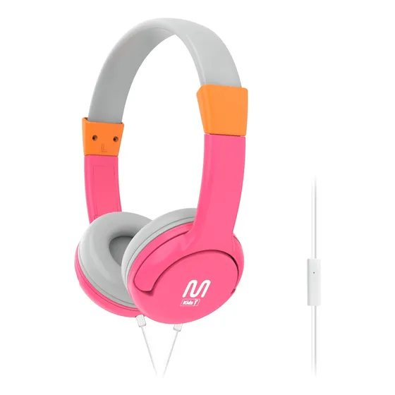 Headphone Infantil Rosa Para Crianças Multilaser Fun Ph378 Luz n/a