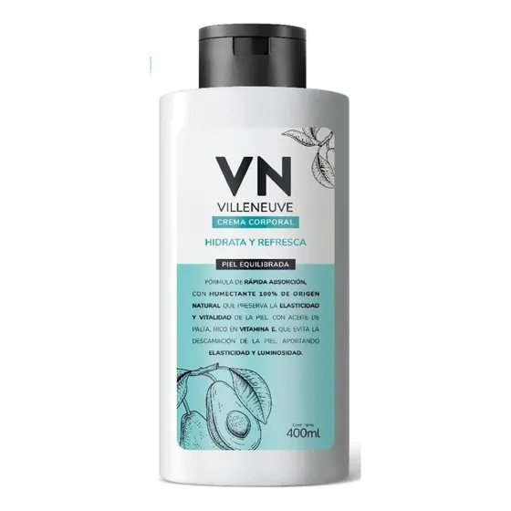 Crema Corporal Villeneuve Piel Equilibrada 400ml Fragancia Palta