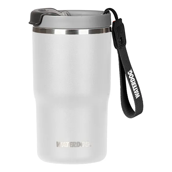 Vaso Waterdog Clyde 480 Cc Ceramica Doble Pared Color Blanco