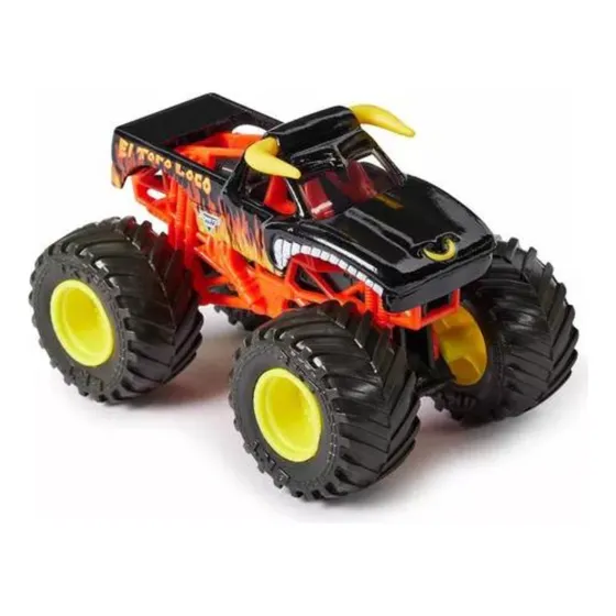 Carrinho Monster Jam 1:64 El Toro Loco Rodas Amarelas