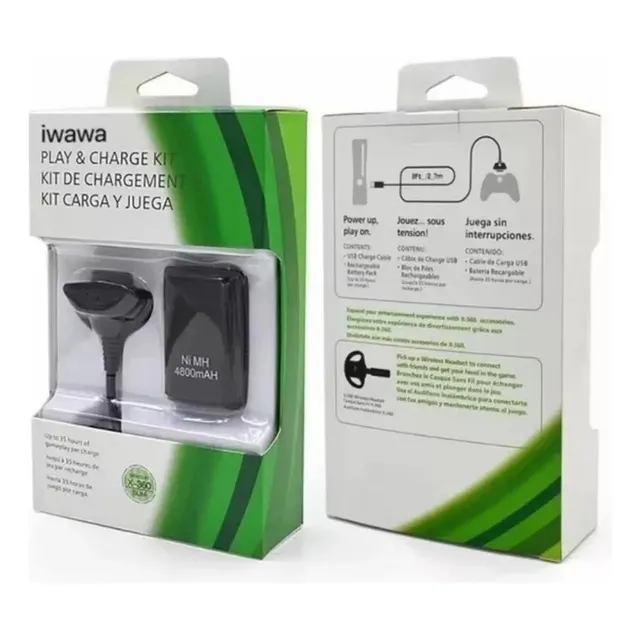 Paquete 10 Kit Carga Para Xbox 360+ 10 Kit Carga Xbox One