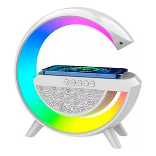 Bocina Bluetooth Con Cargador Inalámbrico Luces Rgb Bocina Bluetooth Con Cargador Inalámbrico Luces Rgb