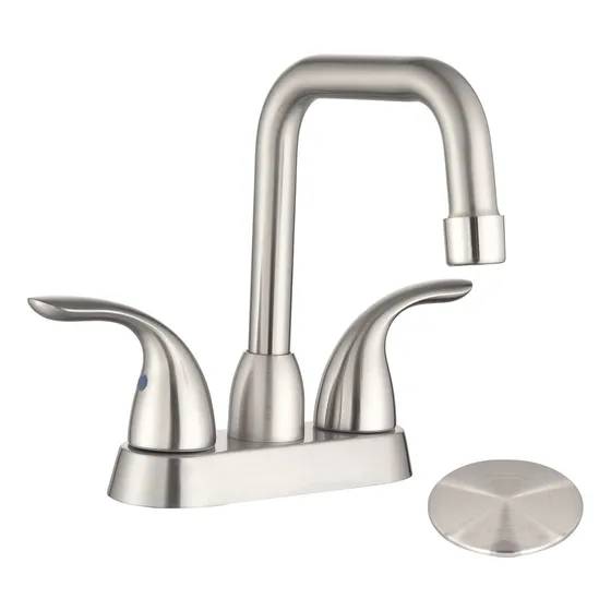 Grifo Baño 2 Agujero Asa Montado Centro 4  Manguera Agua