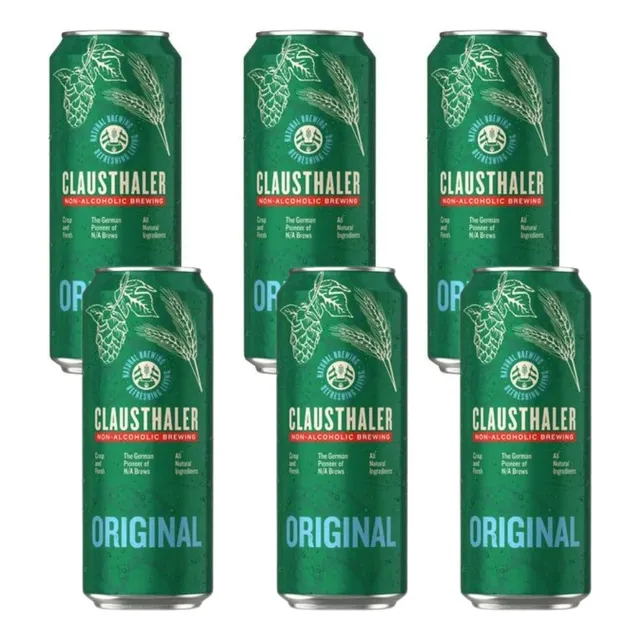 Cerveza Sin Alcohol Clausthaler Original 500cc (x 6) Alemana