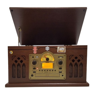 Tornamesa Nostálgico Vintage Select Sound Bt9245 Acetatos Usb Radio Am/fm Bt Lp Cd Color Café Tornamesa Nostálgico Vintage Select Sound Bt9245 Acetatos Usb Radio Am/fm Bt Lp Cd Color Café