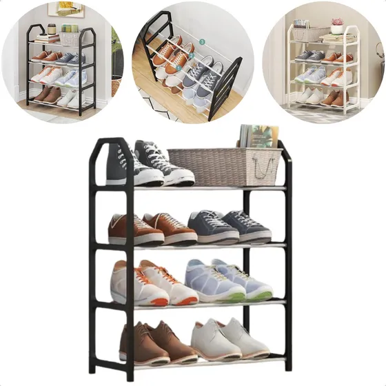 Sapateira Organizador Porta Sapatos 8 Pares Tênis Sapato Cor Cor Preto
