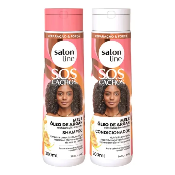 Salon Line Sos Cachos Miel Y Argán Kit Hidratante 600ml