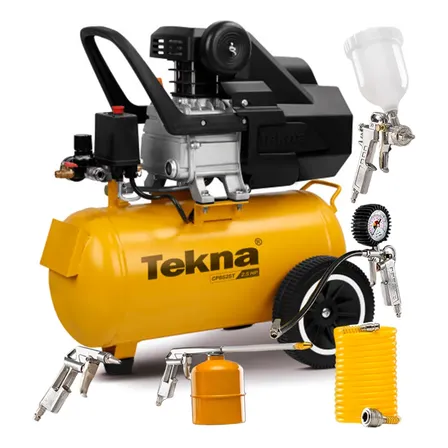 Compressor De Ar Tekna Funilaria 22l 2.5hp + Kit Pintura Erb