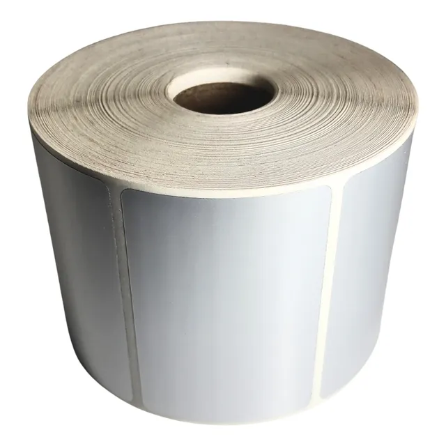 Etiquetas Poliester Plata Mate 76x51mm(3x2) 1000pzs Ribbon