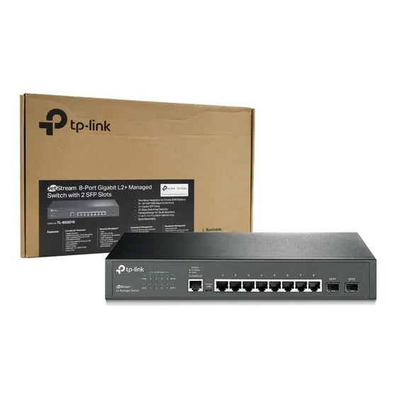 Switch Gigabit Gerenciável Tp-link Tl-sg3210 8 Portas 2 Sfp