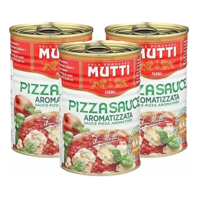 Pack 3x Mutti Salsa De Pizza Aromatizada Tomate 400g