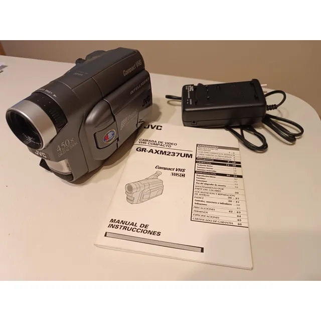 Video Cámara Filmadora Jvc Compact Vhs Gr-axm237um Gris Oscuro