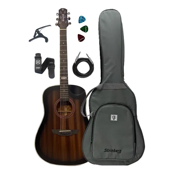 Violão Strinberg Sd201hc Tbs Folk Fosco Sd 201 Hc Acessorios