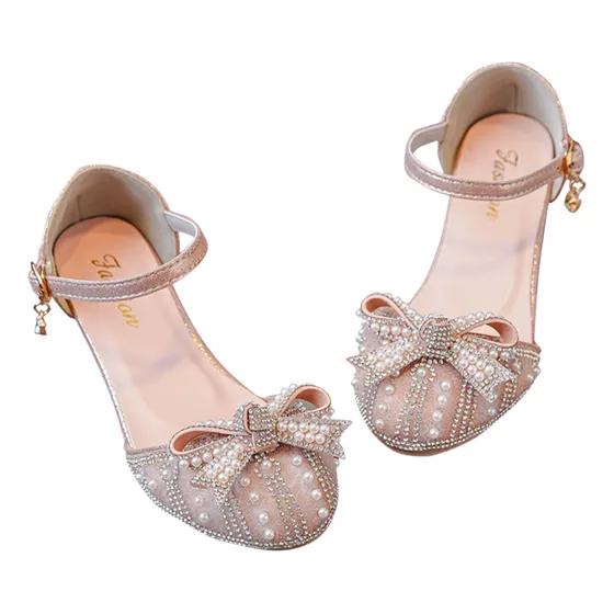 Sandalias Medias Para Niñas G Fashion, Tacones Altos, A La M