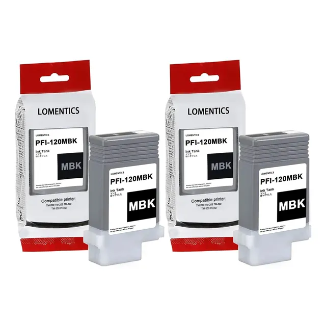 Tanque De Tinta Pfi-120 130ml (paquete De 2, Negro Mate)