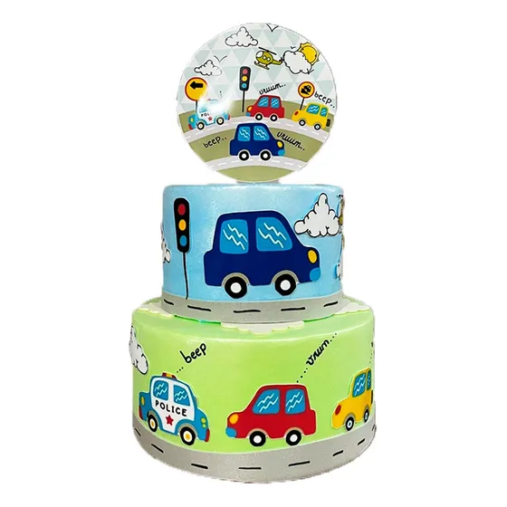 Bolo Fake Maquete Tema Carros / / Transporte Veículos