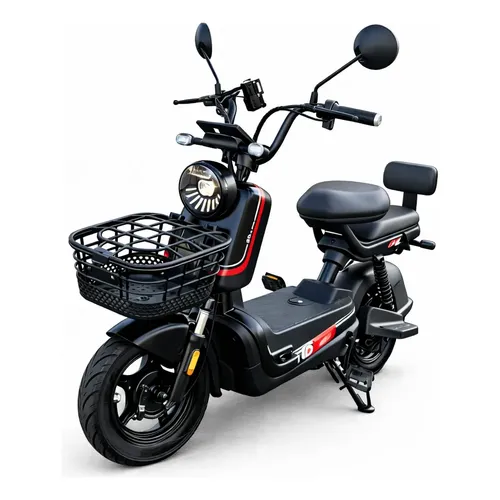 Bicicleta Elétrica Two Dogs 500W 48V Com Cesto Luzes Preto