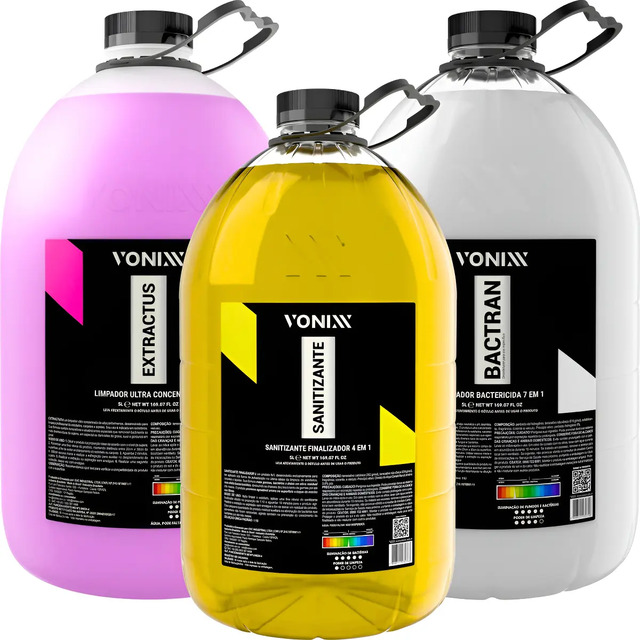 Kit Limpa Banco Vsc Bactran Extractus Sanitizante 5l Vonixx