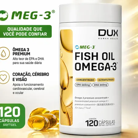 DUX HUMAN HEALTH Fish Oil Ômega-3 EPA DHA 120 Cápsulas