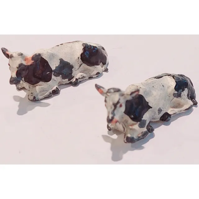 Juguete Plomo Animalito De Granja Vaca 4 Cm X 2 Cm