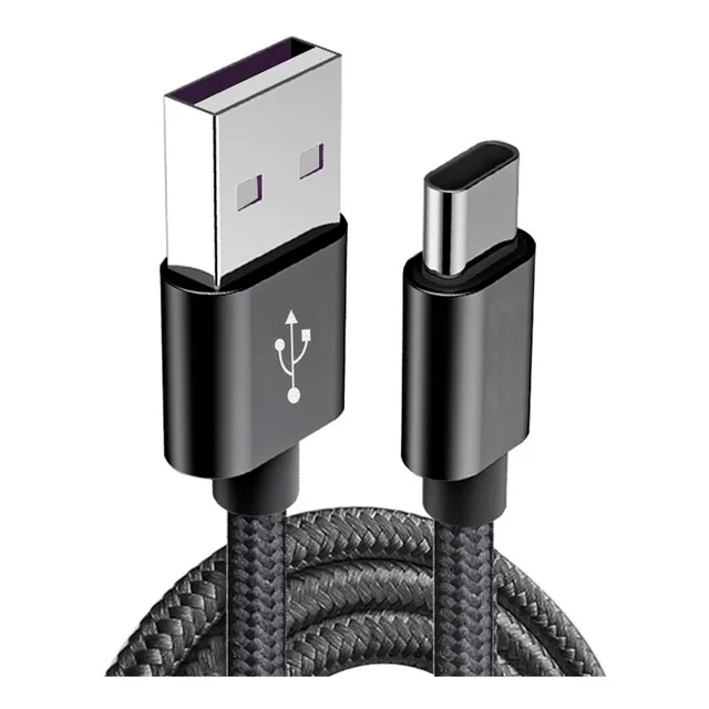 Cabo Usb Tipo C Turbo 3 Metros Carga E Dados Reforçado