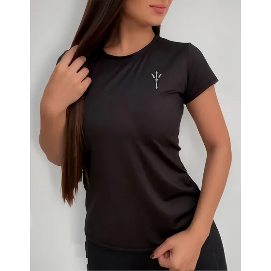 Camiseta Deportiva Dama Manga Corta En Licra Para Deportes