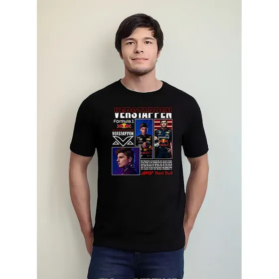 Remera Formula 1 Verstappen (negra:) Ideas Mvd