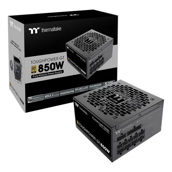 Fuente De Poder Thermaltake Toughpower Gt 850w 80 Plus Gold Color Negro 110v
