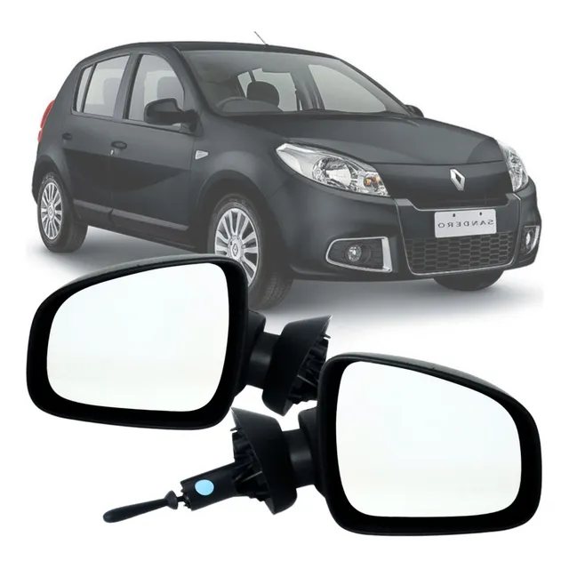 Par Retrovisor Logan Sandero 2009 2010 2011 2012 C/controle