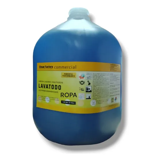 Jabón Líquido Lavatodo Ropa Clean Factory 