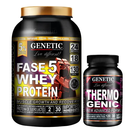 Músculos Definidos Whey Protein 1 Kilo + Thermogenic Genetic