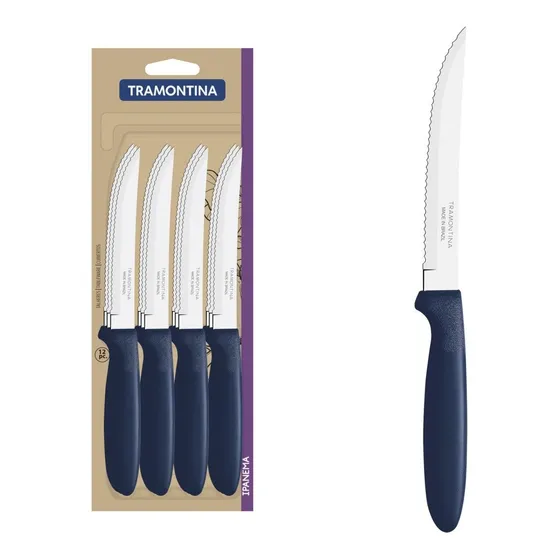 Cuchillo Asado Tramontina Ipanema Plástico Juego Colores X12