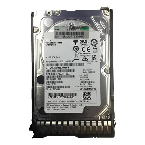 Hd Hp 1.2tb 10k 2,5 Sas 12gbps 787648-001 J9f48a Eg1200jezzz Preto