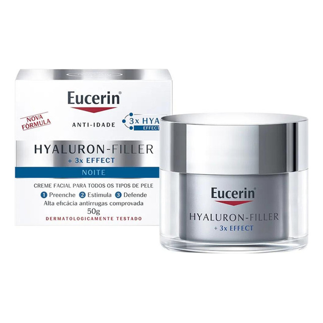 Creme Facial Antirrugas Hyaluron-filler Noite Pele Seca À Mista 50g Eucerin Creme Facial Antirrugas Hyaluron-filler Noite Pele Seca À Mista 50g Eucerin