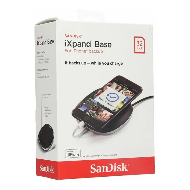 Sandisk Ixpand Base 32gb Apple Respaldo Cargador