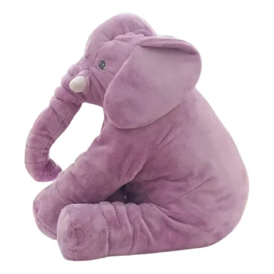 Peluche De Elefante Almohada De Apego Para Niños Morado