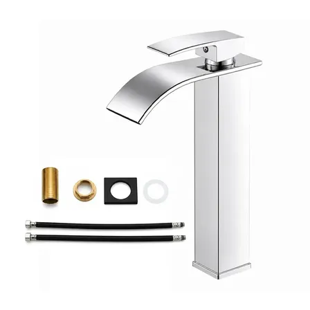 Torneira Bica Alta Banheiro Monocomando Misturador Cascata CIVIS De Bancada Prat