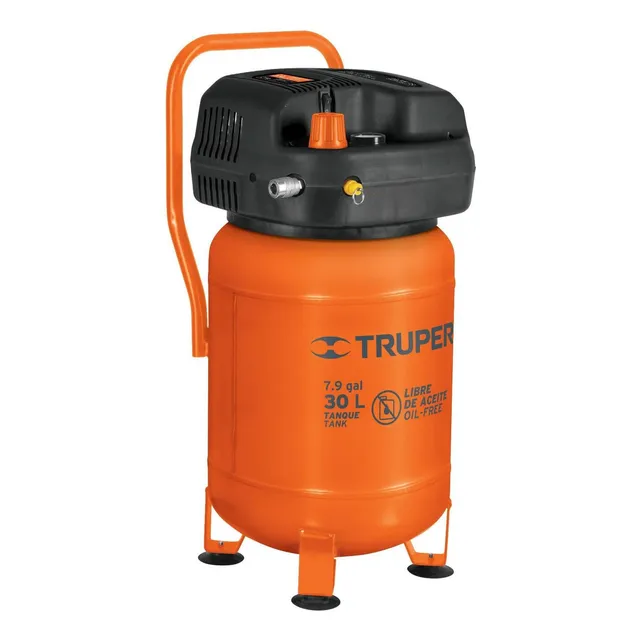 Compresor De Aire Libre De Aceite 30 L Truper COMP-30S Color Naranja Fase eléctrica Monofásica Frecuencia 60 Hz