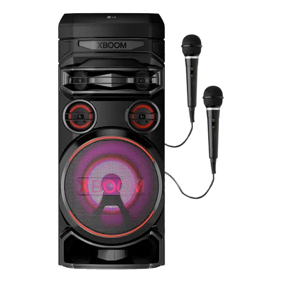 Caixa De Som LG Xboom Rnc7 Superamplificador Karaokê- 2 Mic