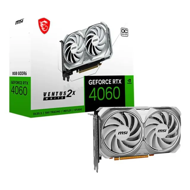 Tarjeta de vídeo Msi Rtx 4060 Ventus 2x White Oc 8GB Gddr6