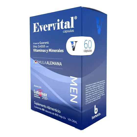 Evervital Men Suplemento Alimenticio 60 Cápsulas Na