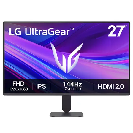 Monitor Gamer 27 Pulgadas LG Ultragear Pantalla Full Hd Ips Overclock De 144 HzCompatible Con Nvidia G-sync 99%Tiempo De Respuesta 1ms Negro