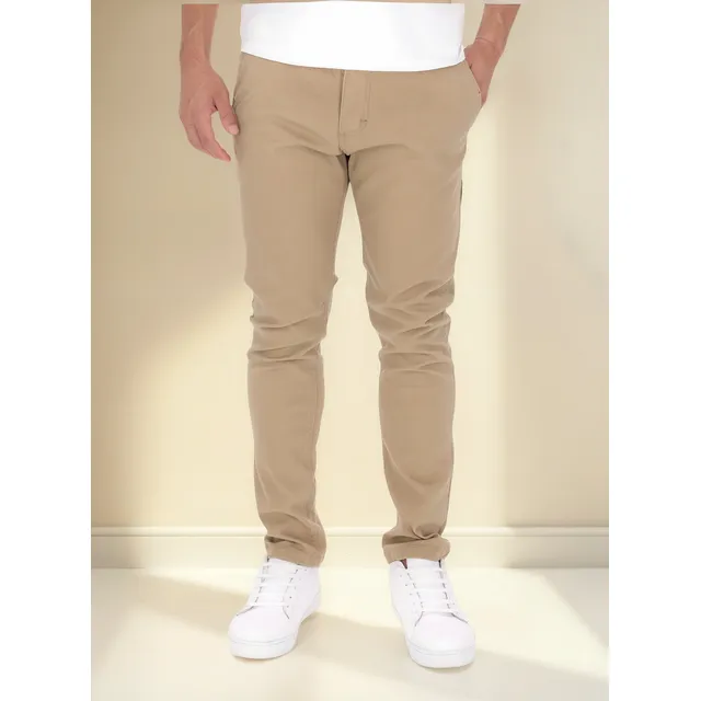 Pantalon Casual De Hombre Gabardina Stretch Skinny Vestir