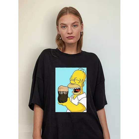 Remera Unisex Homero Simpson Fernet Personalizada Algodón