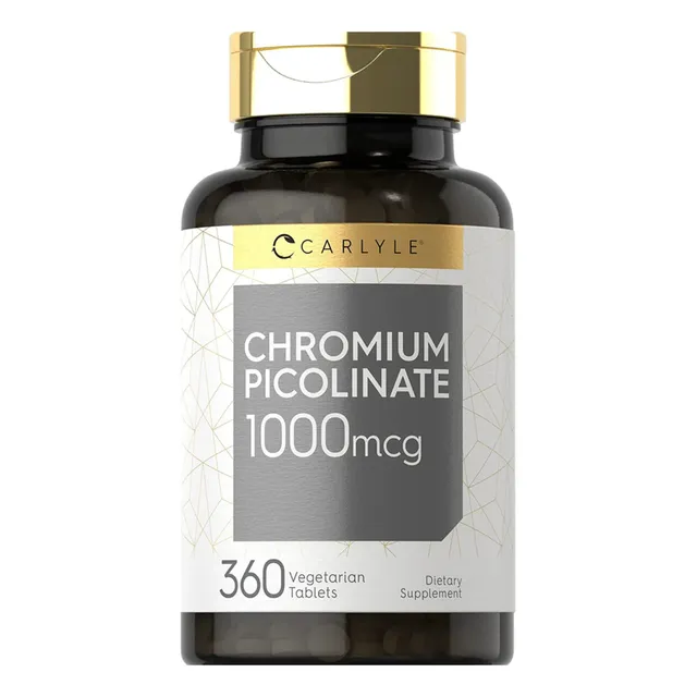 Picolinato De Cromo 1000 Mcg Suplemento 360 Pastillas Vegano