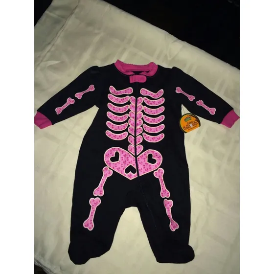 Mono Completo Importado De Usa. Esqueleto Fucsia Glows