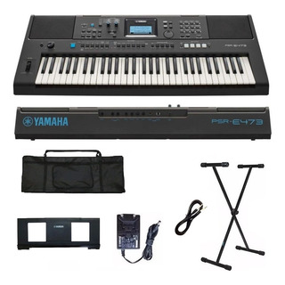 Teclado Musical Yamaha Psr-e473 61 Teclas Suporte Capa P10 Teclado Musical Yamaha Psr-e473 61 Teclas Suporte Capa P10