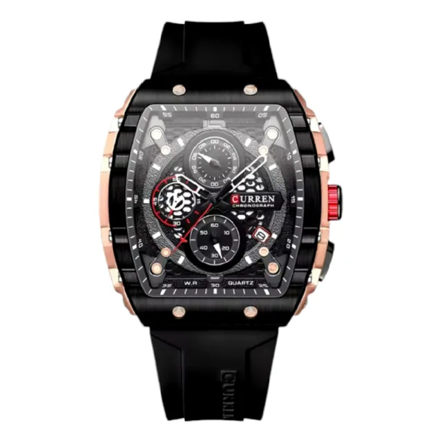 Reloj Curren Para Caballeros De Lujo Correa De Silicón